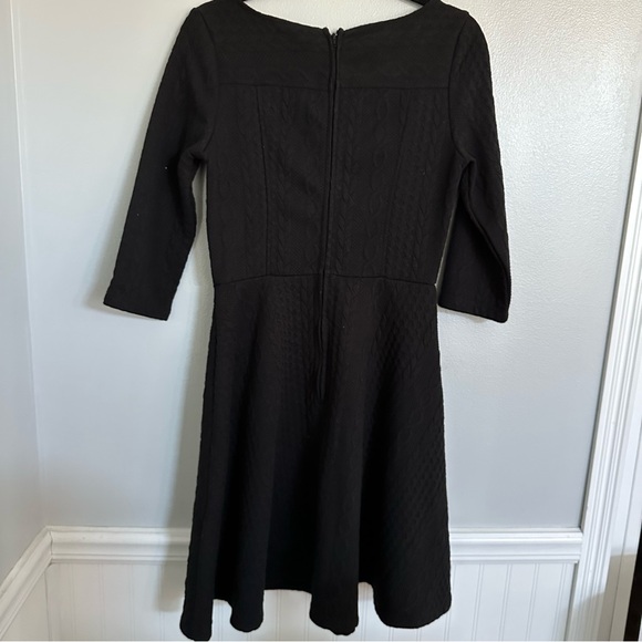 Anthropologie ModCloth Braid My Entire Day Dress Black - Picture 6 of 9
